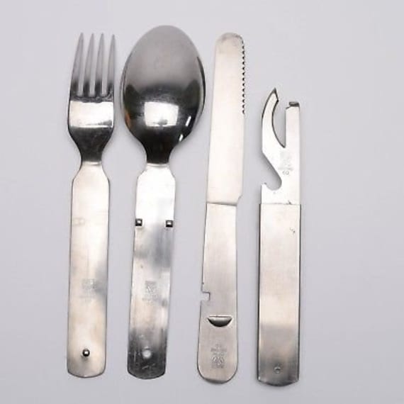 オリジナル純正ドイツ軍カトラリーセット。BW軍支給の食器ナイフ