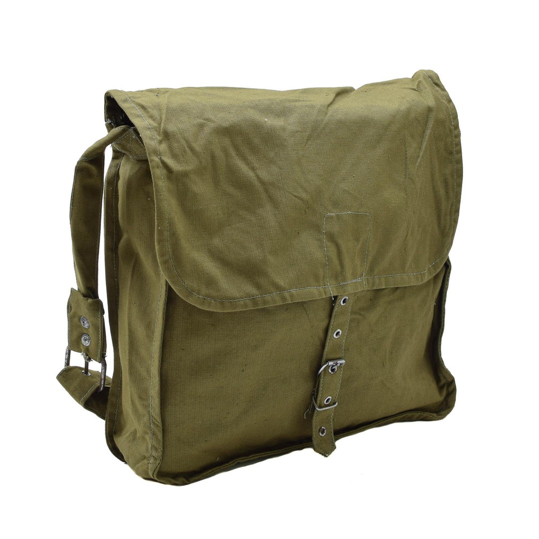 Original Bulgarian Military olive shoulder bag adjustable strap outdoor travel main image 0