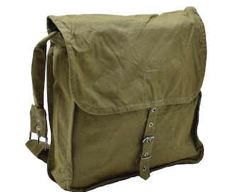 Original Bulgarian Military olive shoulder bag adjustable strap outdoor travel