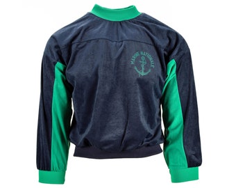 Genuine French army sweater Navy Green Tracksuit turtleneck sports jumper vintage retro NEW