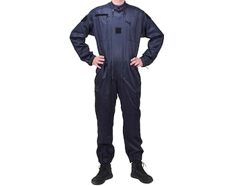 Original French military police department blue coverall anti-static officer jumpsuit UNUSED