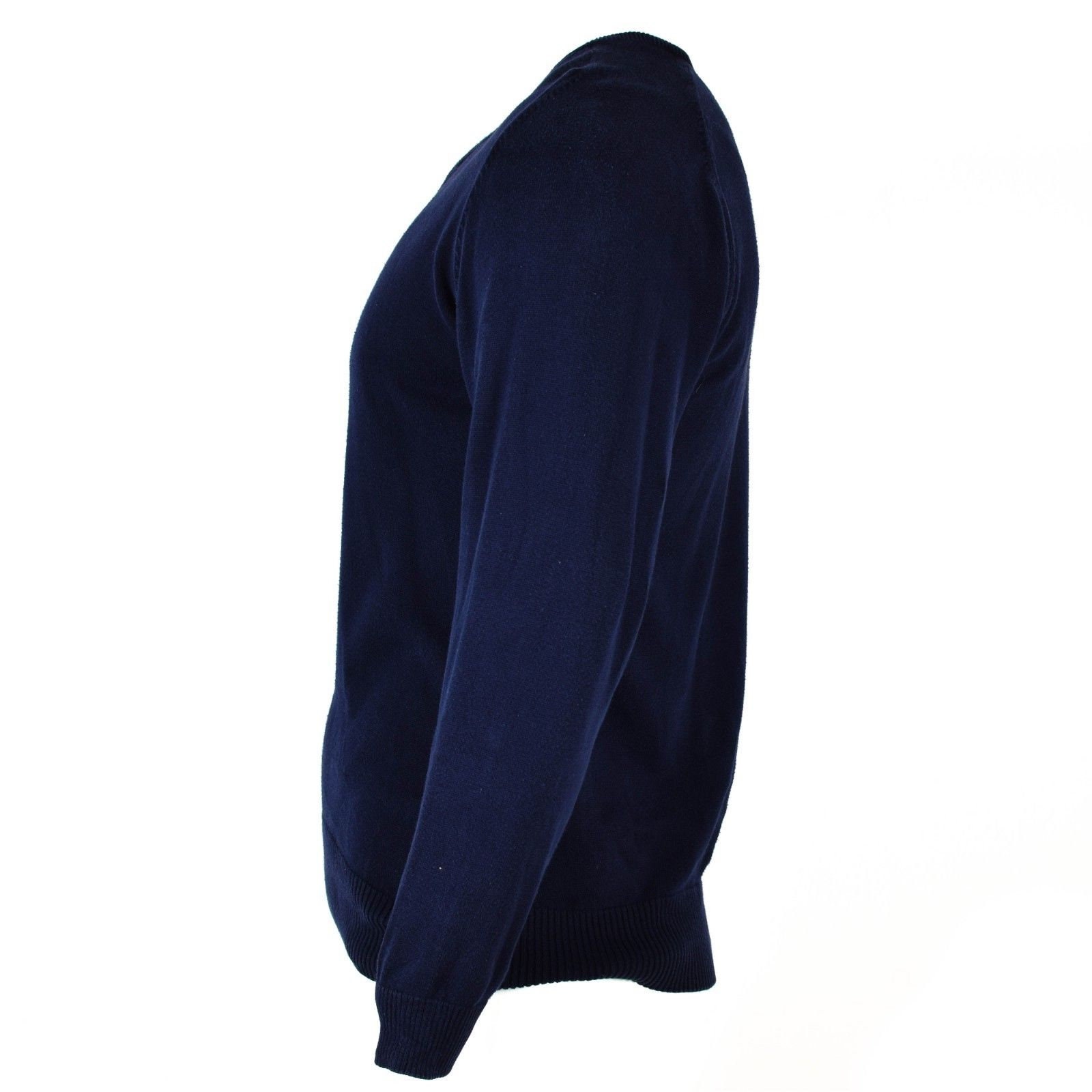 Original British pullover VNeck blue sweater Wool