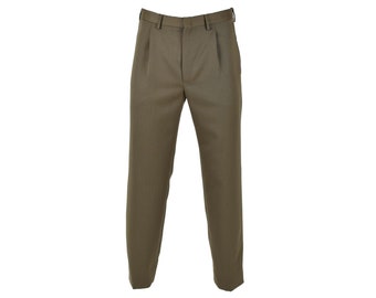 Original Italy military Formal Pants PANTALONE VERDE  vintage Brown New