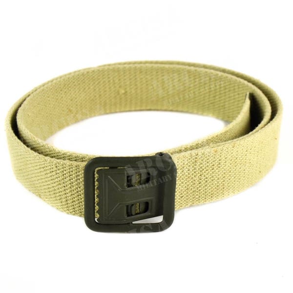 Genuine French army military canvas belt webbing army trousers pants sand belt