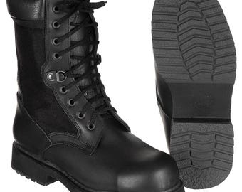 Original Italian Military Combat Shoes Lightweight Leather Winter Black