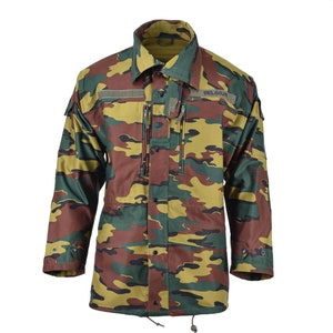Original Belgian army combat M90 field jacket parka JIGSAW CAMO Belgium military surplus parka