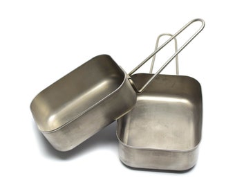 Original Dutch Army stainless steel Mess tins mess kit Cooker Military Bushcraft Military surplus gear