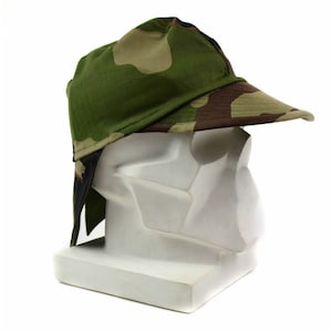 Genuine French France army combat cap Swallowtail cap CCE camo with neck flap