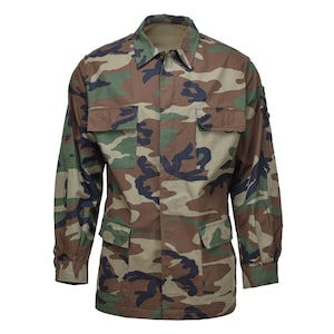 Genuine Turkish BDU combat jacket durable ripstop woodland camo military issue