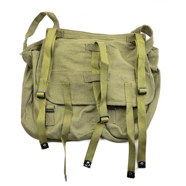 Genuine Romanian Army Bread Bag Military Surplus Olive Canvas Etsy