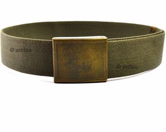 Original German army military surplus belt Heavy Duty German Webbing olive