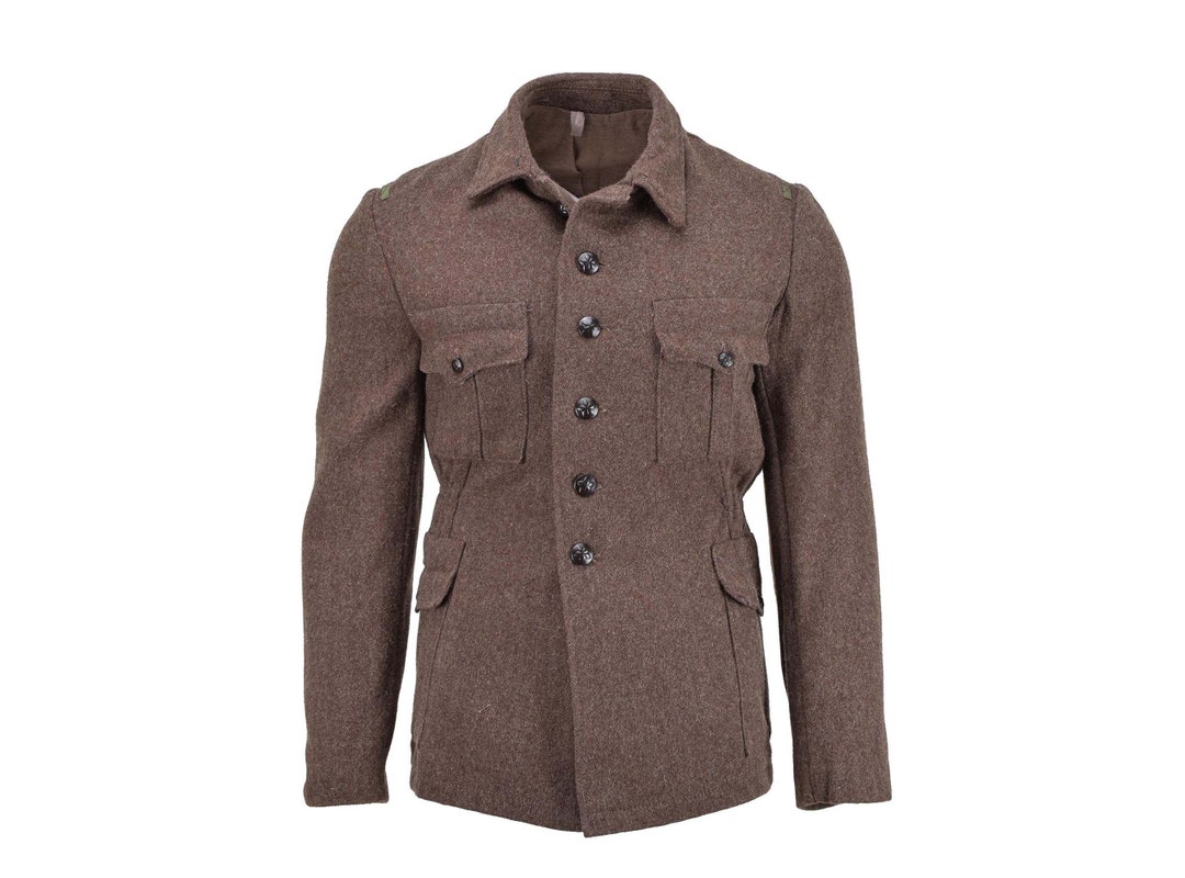 Original Bulgarian Military Classic Jacket Wool Winter Brown Etsy