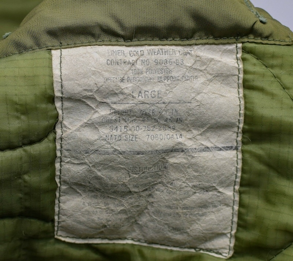Original US Army quilt liner military jacket M65 cold… Gem