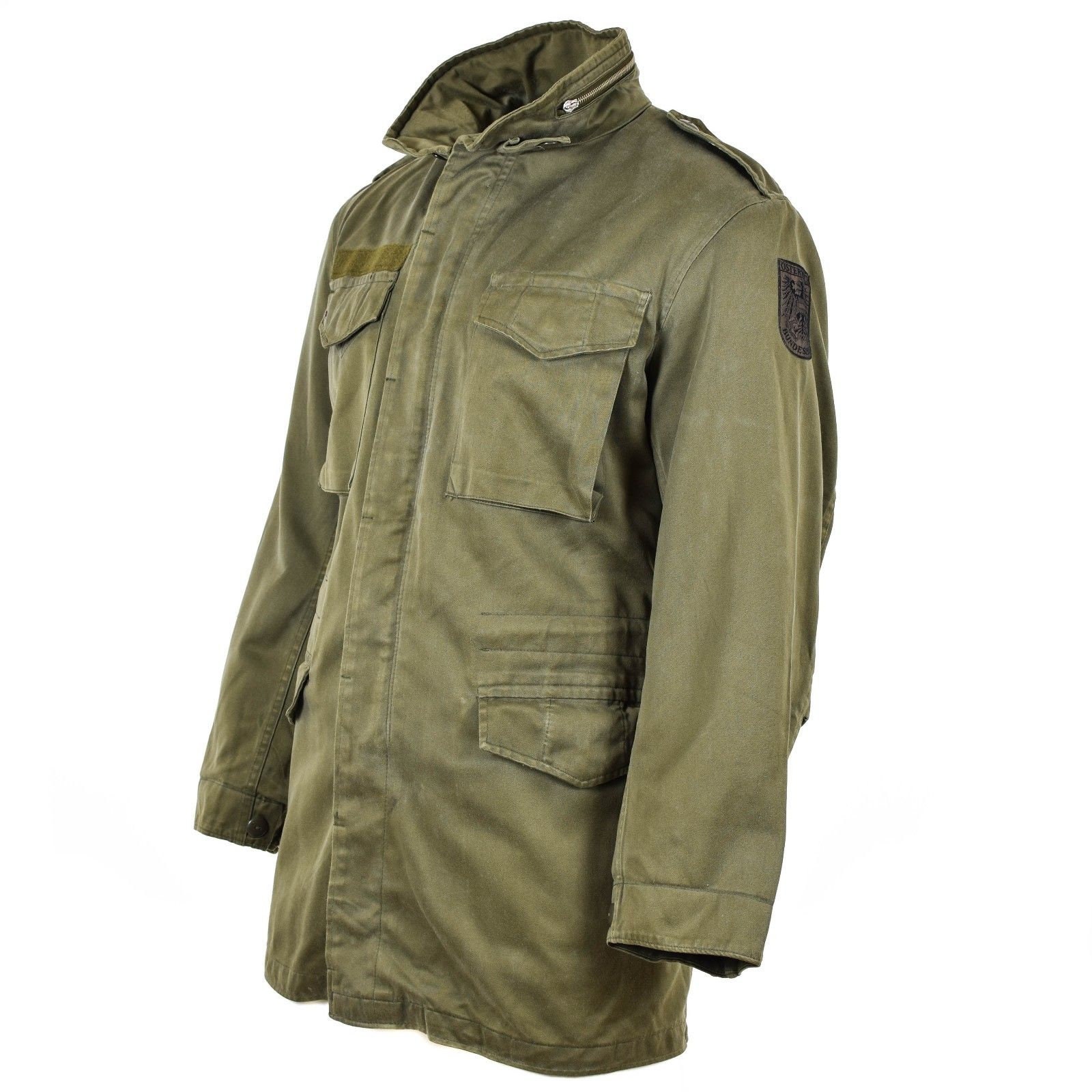 Original Austrian BH army combat M65 jacket OD military olive drab ...