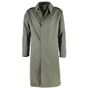 Genuine French Military Rain Coat Army Overcoat Waterproof Full Length ...