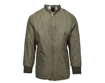 Original Italian Military air forces rain jacket hooded lined olive raincoat NEW