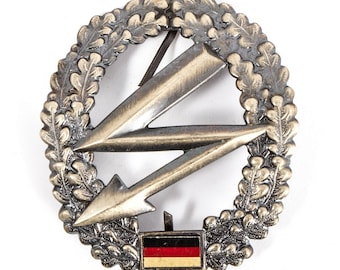 Original German army Beret cap Insignia Badge cockade Signal corps Communication