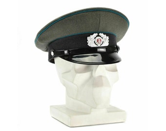 Original East German NVA army visor cap. Air forces military peaked hat NEW