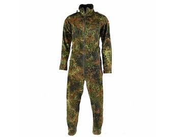 Original German army flecktarn camo overall suit combat tanker coverall jumpsuit boilersuit