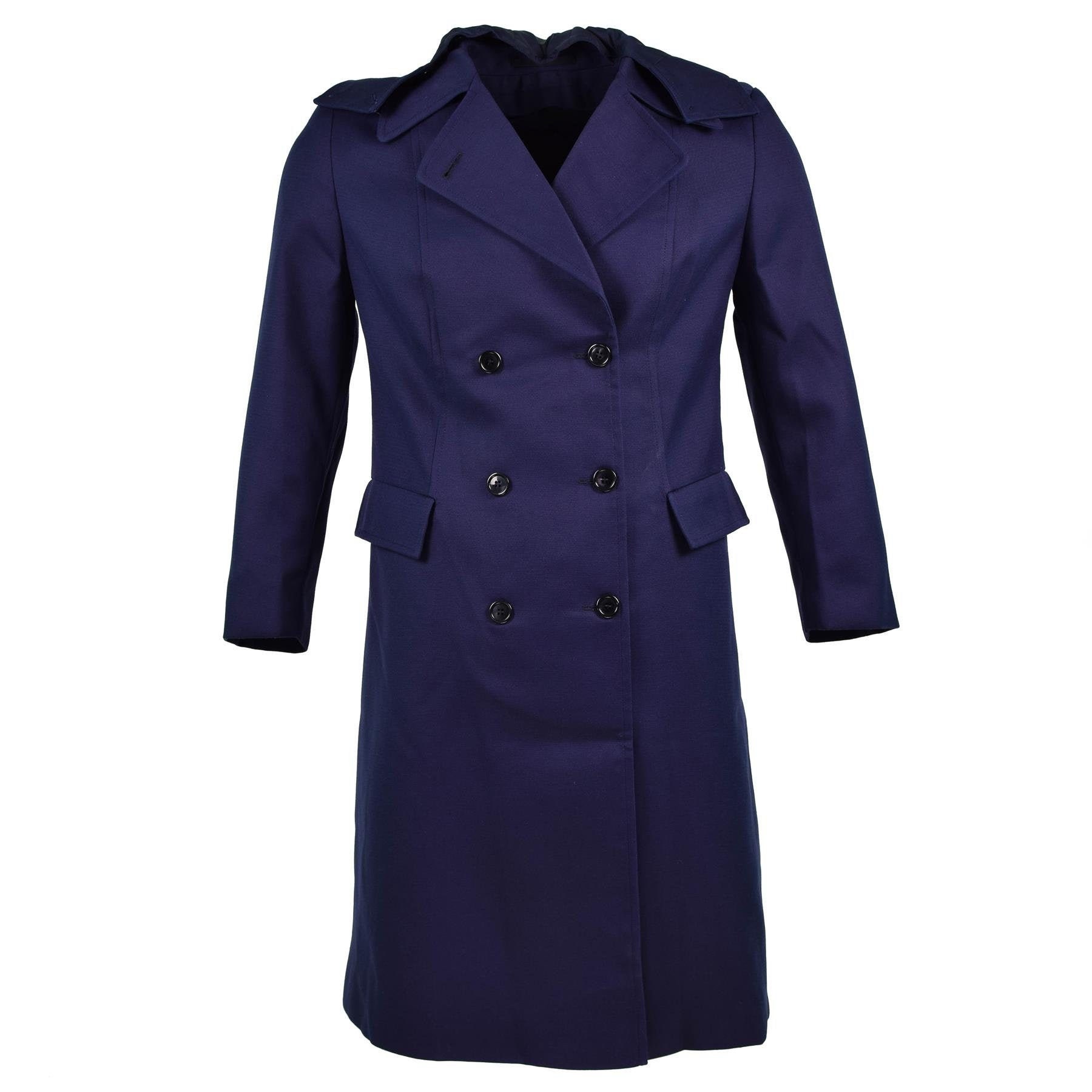 Genuine French Military Coat Army Trench coat dark Blue women's jacket NEW