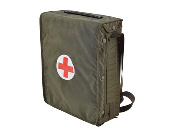 Original Austrian army first aid bag shoulder olive doctor medical survival NEW