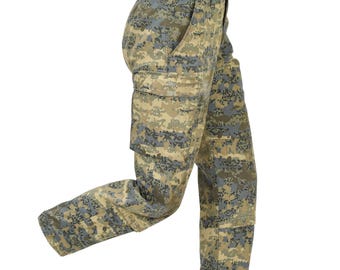 Original Austrian Military Cargo Pants Reinforced Knees Tarnanzug Camo