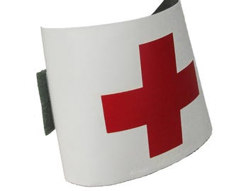 Original Swedish Military Medic Armband Red Cross Adjustable Strap Reversible New