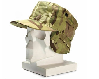 Genuine British Army ear flaps cap MTP camouflage military hat multicam NEW