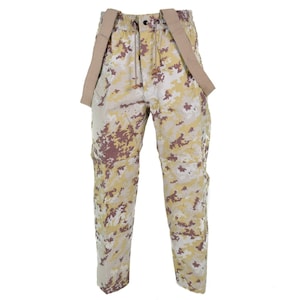 Original Italian air forces overall pants adjustable suspenders Vegetato desert camo NEW