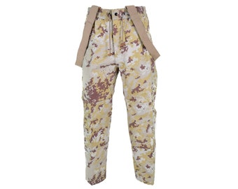 Original Italian air forces overall pants adjustable suspenders Vegetato desert camo NEW