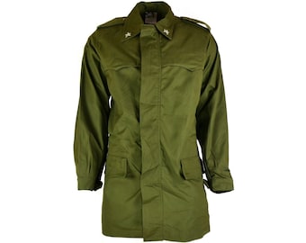 Original Italian army olive green parka military jacket BDU surplus issue coat
