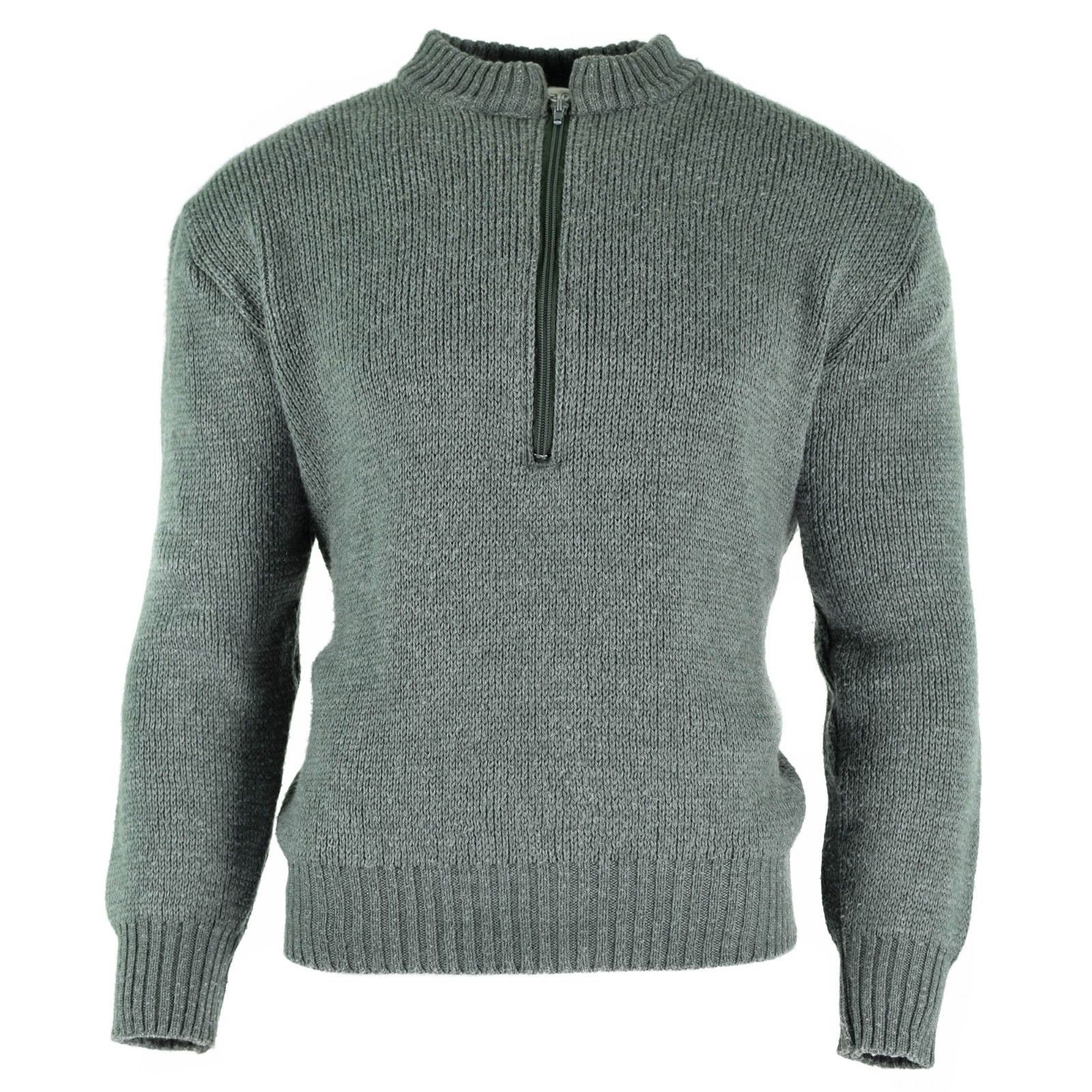 Original Swiss army pullover M74 Jumper grey virgin wool sweater with ...