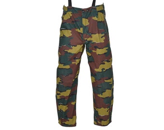 Original Belgian Military waterproof pants jigsaw camouflage seyntex rain trousers Belgium issue military surplus