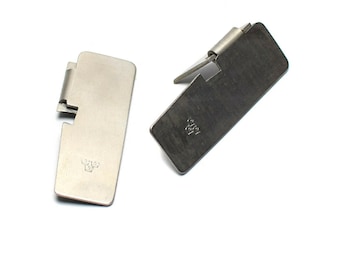 Genuine Swedish army Tin Can opener steel Mini camping survival tool three crowns engraved