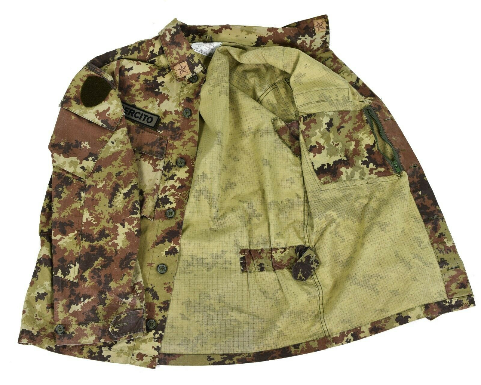 Genuine Italian army Rip Stop Vegetato camo ACU jacket combat field ...