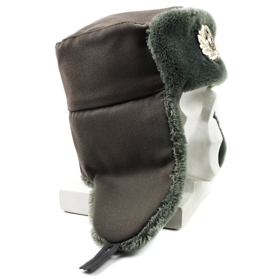 Original East German NVA Army Winter Hat. Grey Military Original East German NVA Army Winter Hat. Grey Military