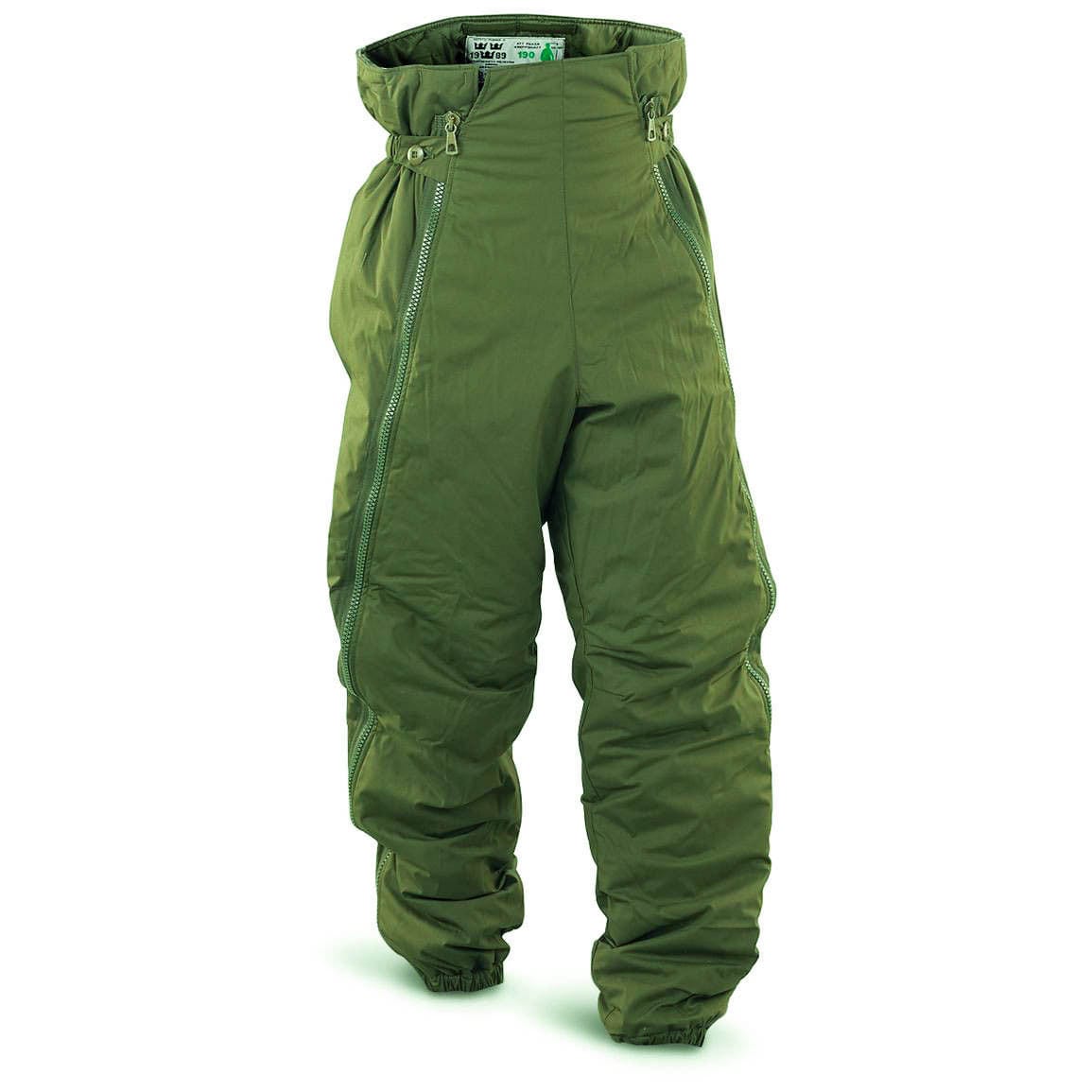 Genuine Swedish Army Pants Insulated M90 Green Thermal Trousers Cold Weather  