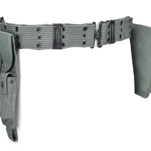 Original Italian Army Webbing Rig Belt Holster With Ammo Pouch Waist System New