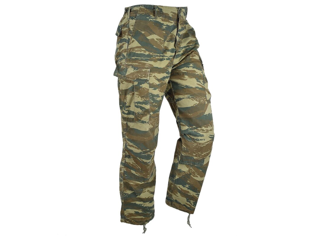 Genuine Greek Army BDU Pants Lizard Camouflage Ripstop Material Greece ...