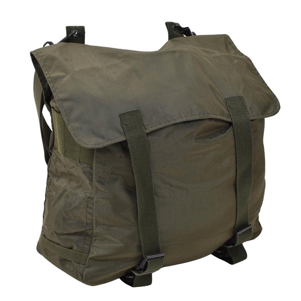 Original Austrian military tactical olive backpack PU field bag w shoulder NEW