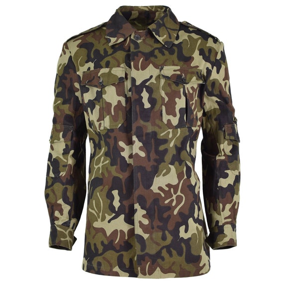 Original Romanian troops field jacket m93 camo lea