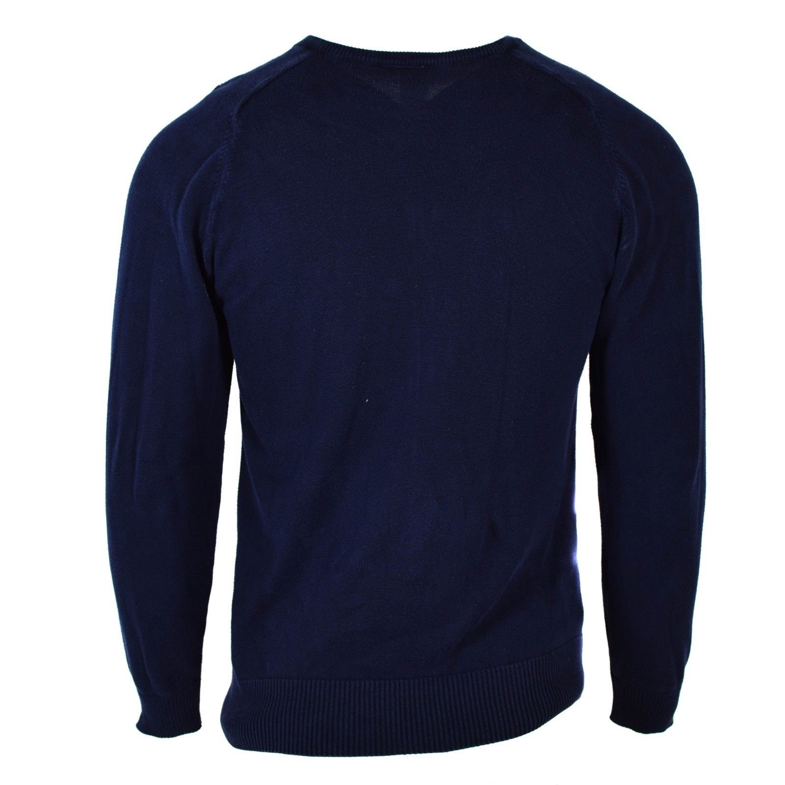 Original British pullover VNeck blue sweater Wool