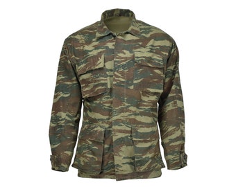 Genuine Greek military jacket durable field tactical combat dark lizard camo