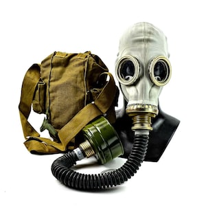 Cold war Soviet russian military gas mask GP-5 black hose Genuine surplus respiratory protection NATO modern filter cartridge NEW