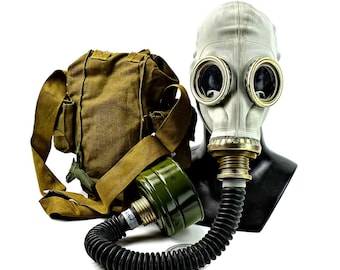REAL Polish Military Gas mask hose respiratory surplus Chemical Nuclear Warfare 