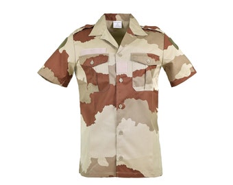 Genuine French army F2 shirt Desert camouflage short sleeve military surplus issue shirts NEW