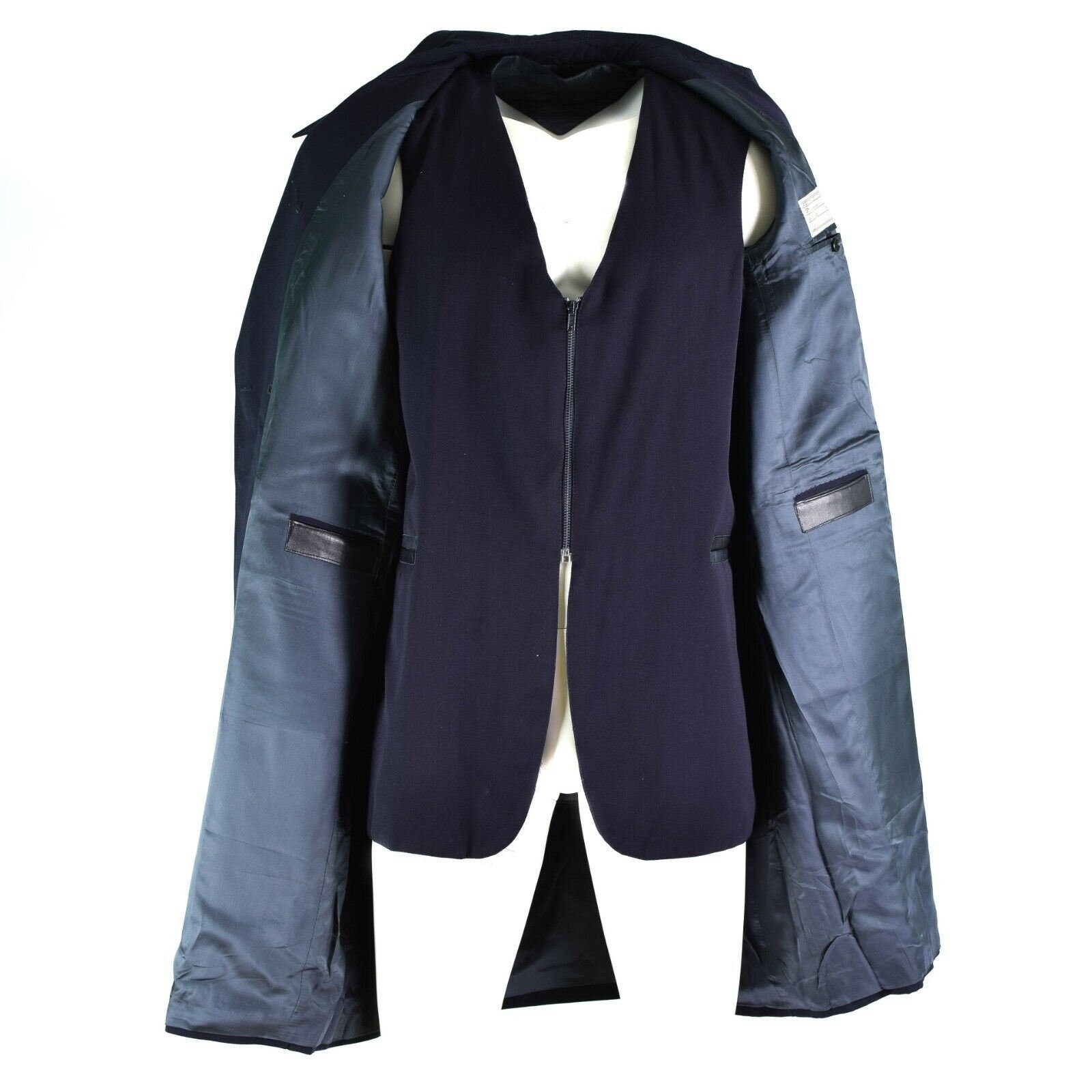 Genuine Italian army navy Coat long officer Italy police wool rayon NEW