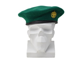 Genuine Austrian army green wool beret hat casual lightweight headwear cap NEW