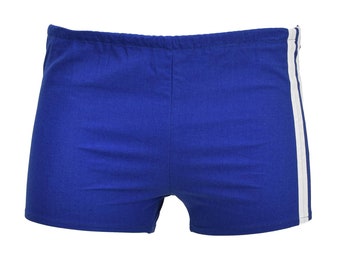 Short de sport court bleu militaire original tchèque pour hommes, taille élastiquée NEUF