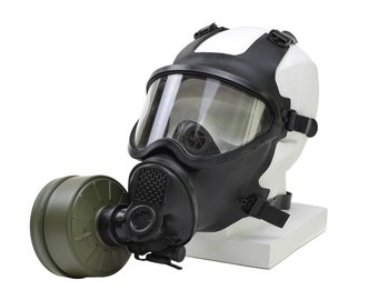 Autentica maschera antigas belga protezione integrale respiratore panorama surplus militare NUOVO arredamento costume di Halloween